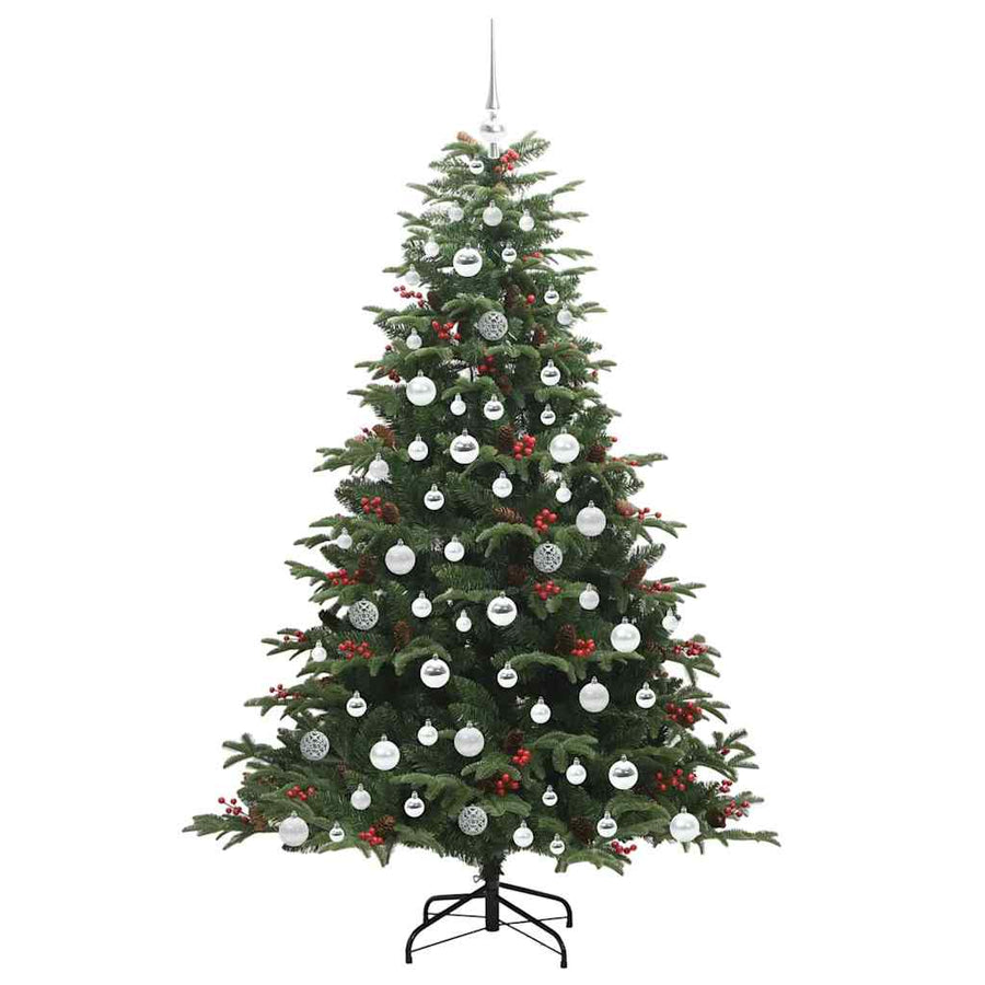 Kunstkerstboom Groen 180 cm PVC en Metaal en Plastic