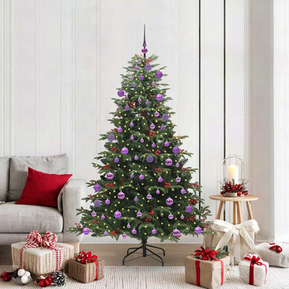 Kunstkerstboom Groen 180 cm PVC en Metaal en Plastic