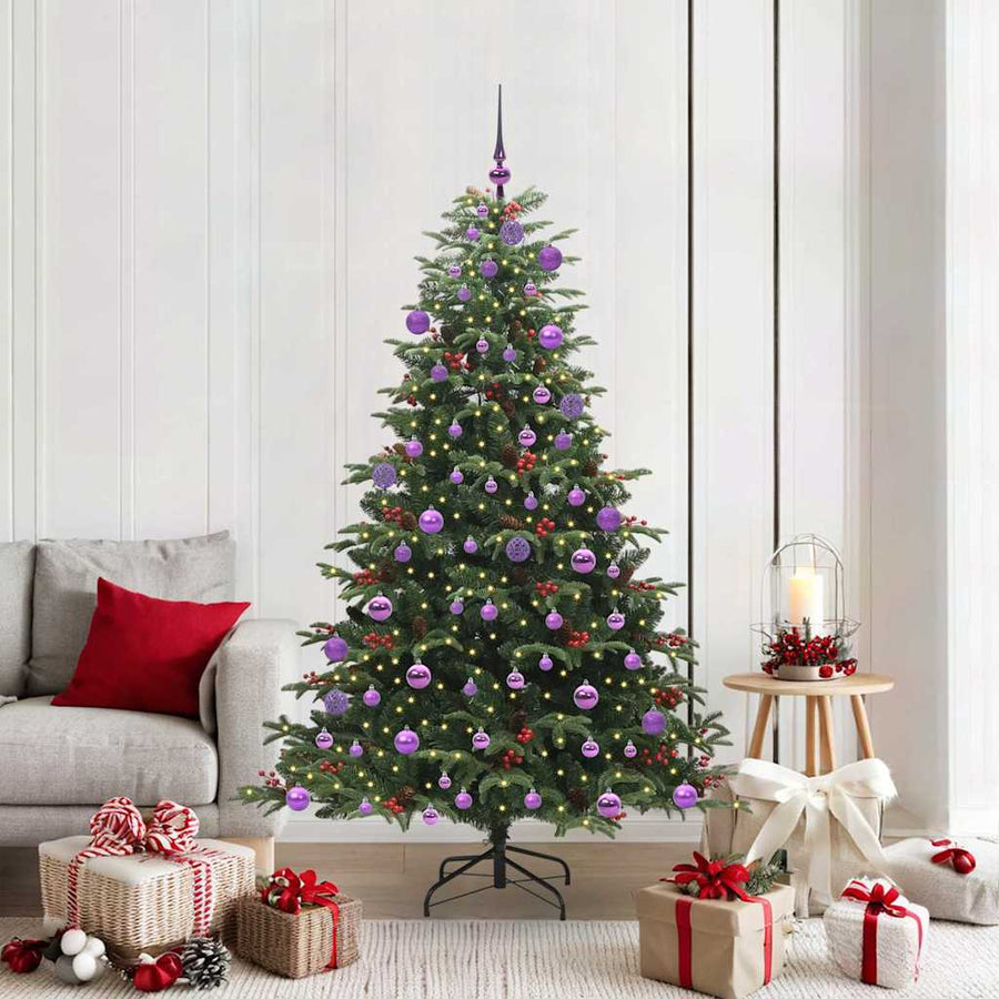 Kunstkerstboom Groen 180 cm PVC en Metaal en Plastic
