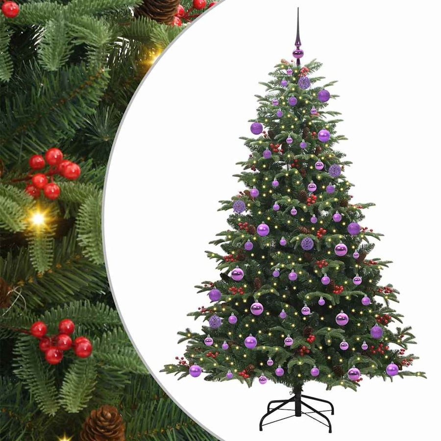 Kunstkerstboom Groen 180 cm PVC en Metaal en Plastic