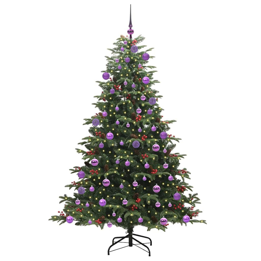 Kunstkerstboom Groen 180 cm PVC en Metaal en Plastic