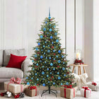 Artificial Christmas Tree Green 180 cm PVC and Metal and Plastic