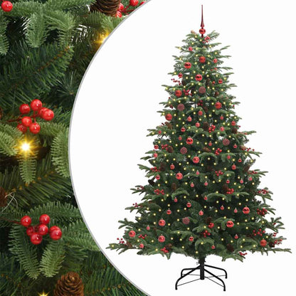 Kunstkerstboom Groen 210 cm PVC en Metaal en Plastic