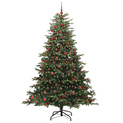 Kunstkerstboom Groen 210 cm PVC en Metaal en Plastic