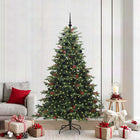 Kunstkerstboom 210 cm groen PVC metaal