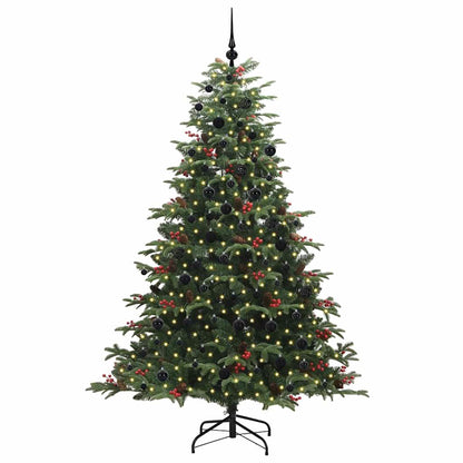 Kunstkerstboom Groen 210 cm PVC en Metaal en Plastic