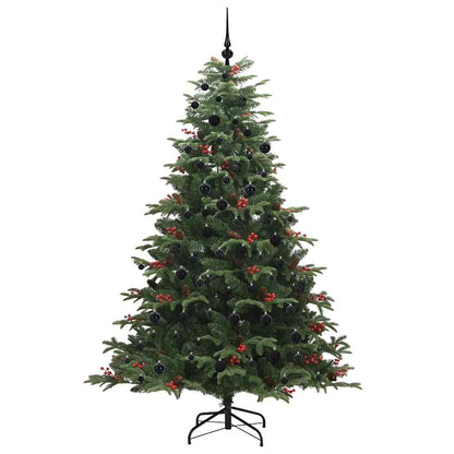 Kunstkerstboom Groen 210 cm PVC en Metaal en Plastic