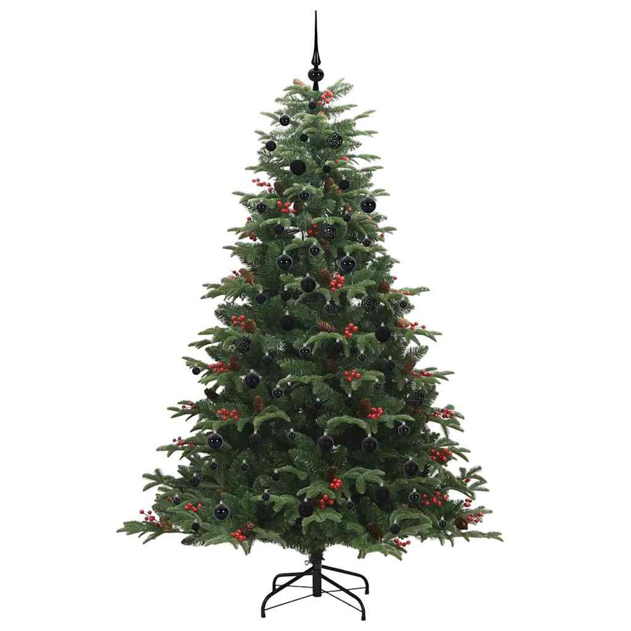 Kunstkerstboom Groen 210 cm PVC en Metaal en Plastic