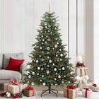 Kunstkerstboom 210 cm groen PVC metaal