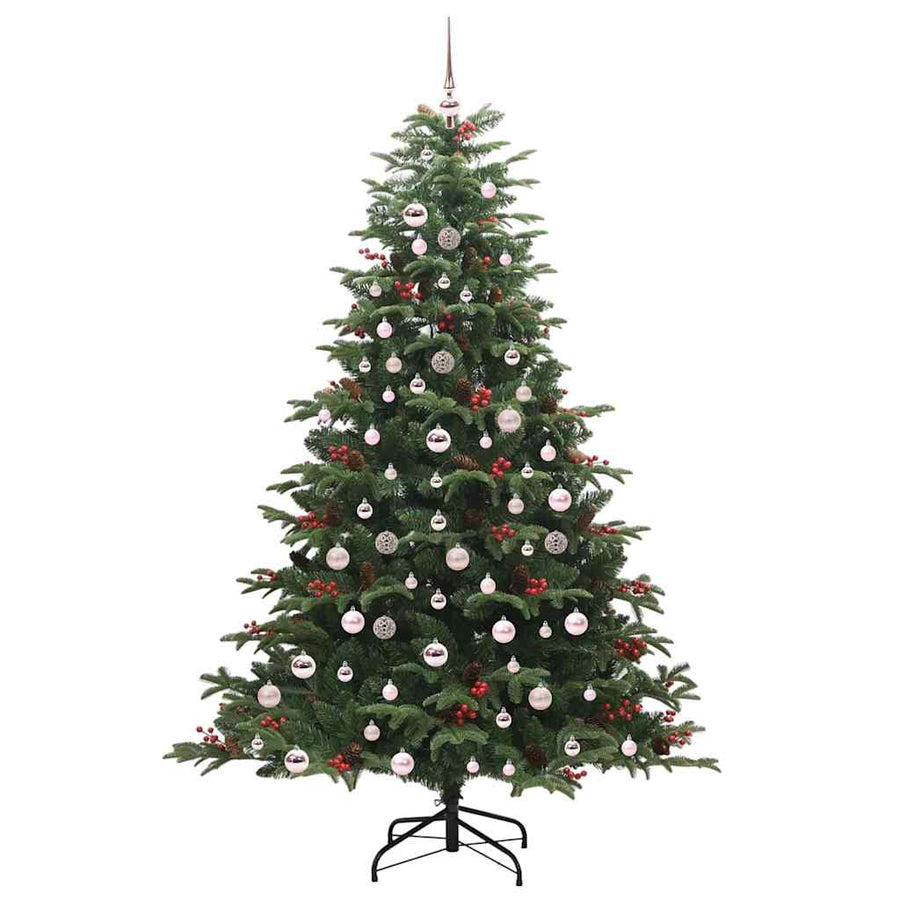 Kunstkerstboom Groen 210 cm PVC en Metaal en Plastic