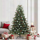 Kunstkerstboom 210 cm groen PVC metaal plastic
