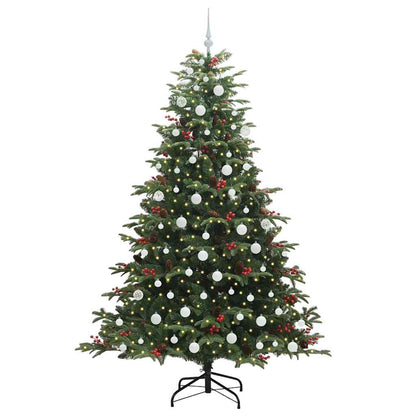 Kunstkerstboom Groen 210 cm PVC en Metaal en Plastic