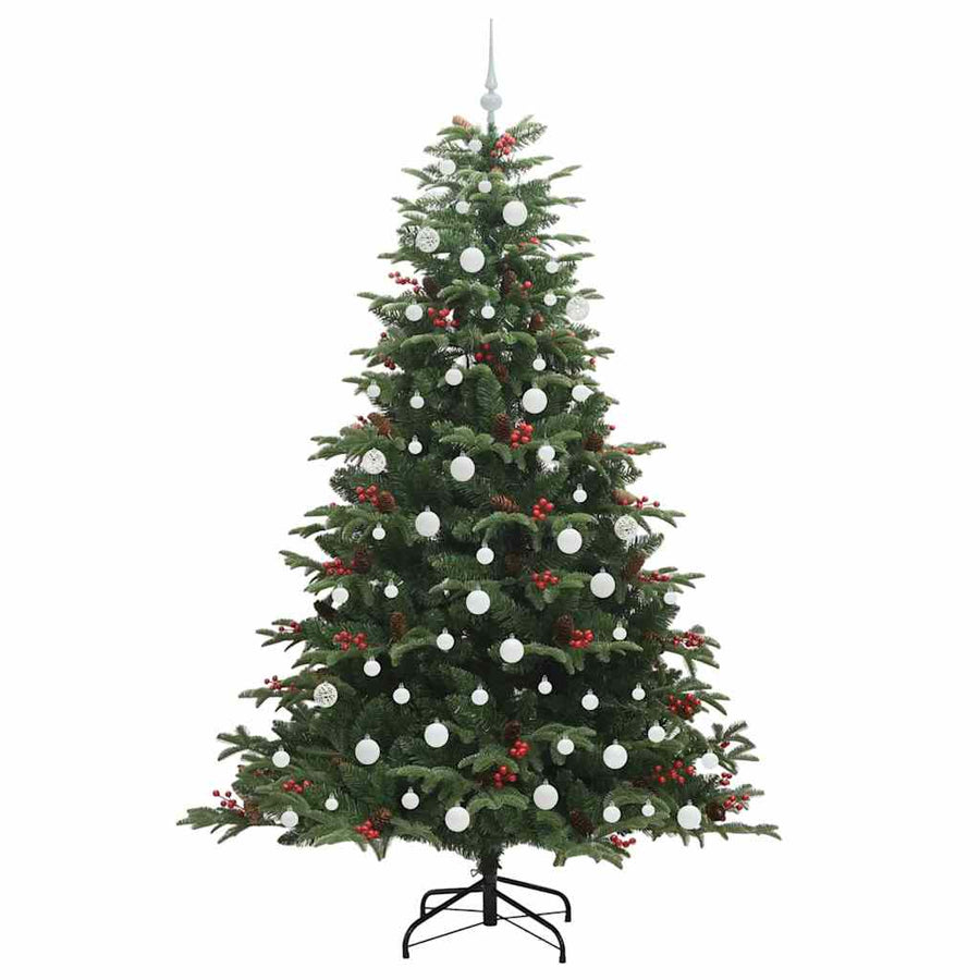 Kunstkerstboom Groen 210 cm PVC en Metaal en Plastic