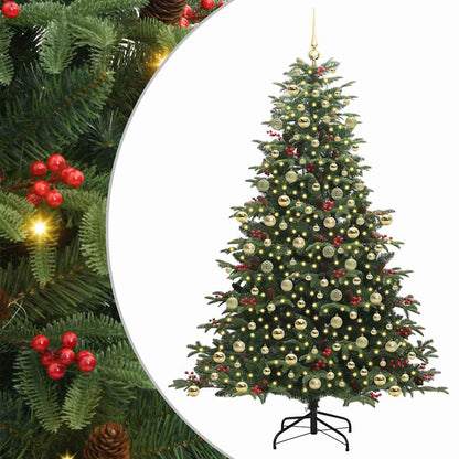 Kunstkerstboom Groen 210 cm PVC en Metaal en Plastic