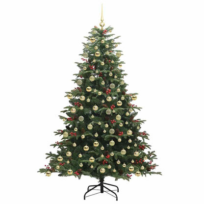 Kunstkerstboom Groen 210 cm PVC en Metaal en Plastic