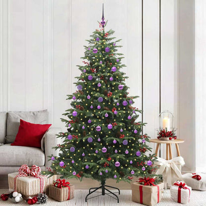 Kunstkerstboom Groen 210 cm PVC en Metaal en Plastic