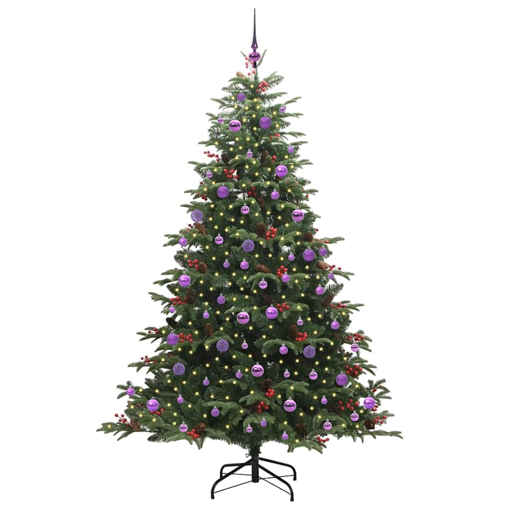 Kunstkerstboom Groen 210 cm PVC en Metaal en Plastic