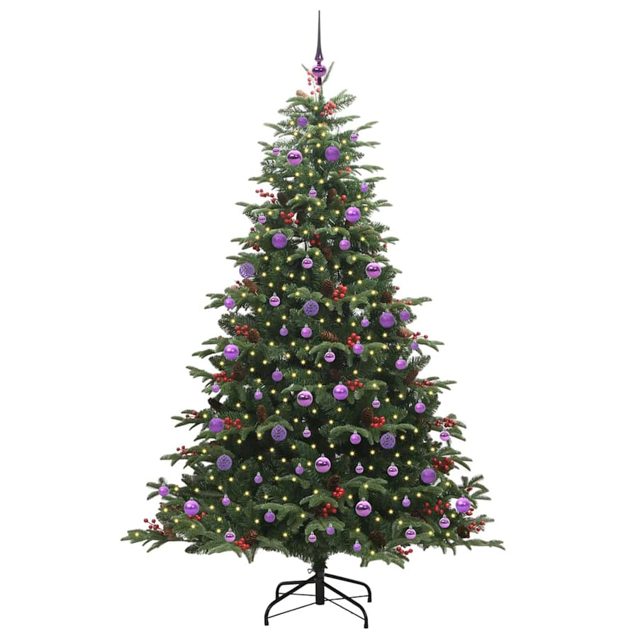 Kunstkerstboom Groen 210 cm PVC en Metaal en Plastic