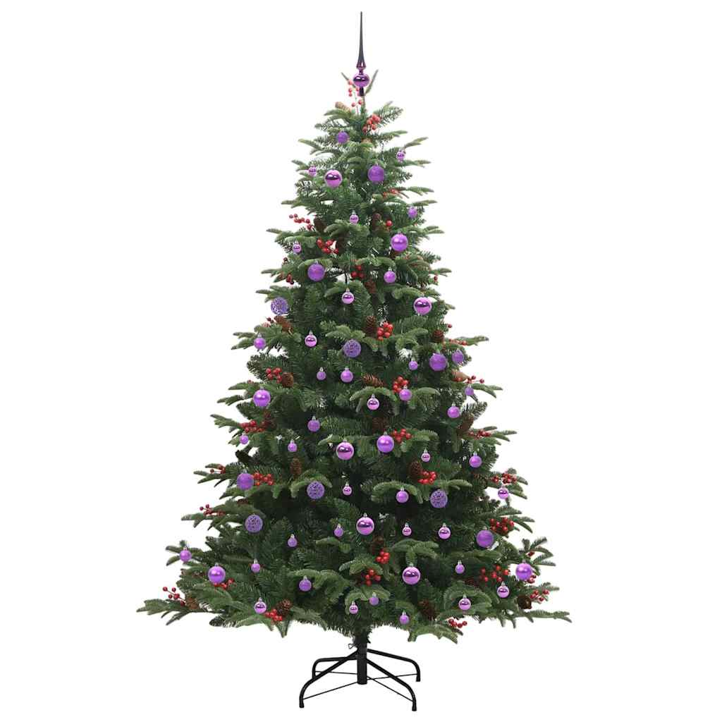 Kunstkerstboom Groen 210 cm PVC en Metaal en Plastic