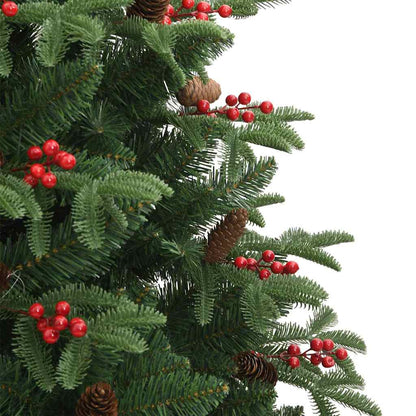 Kunstkerstboom Groen 210 cm PVC en Metaal en Plastic