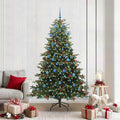 Kunstkerstboom 210 cm groen PVC metaal plastic