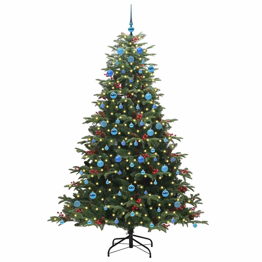 Kunstkerstboom Groen 210 cm PVC en Metaal en Plastic