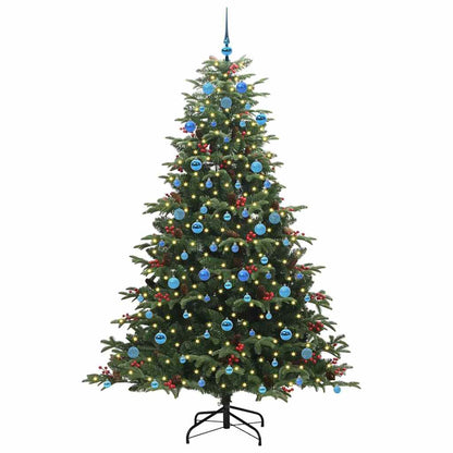 Kunstkerstboom Groen 210 cm PVC en Metaal en Plastic