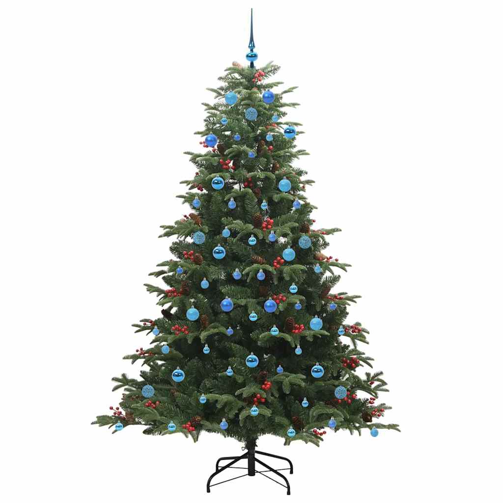Kunstkerstboom Groen 210 cm PVC en Metaal en Plastic