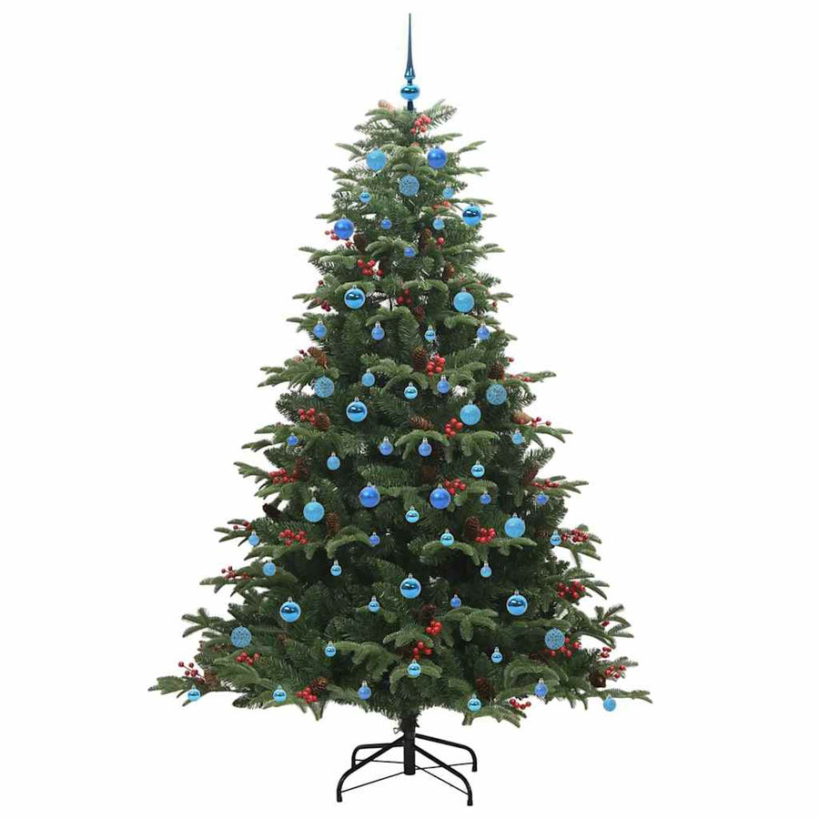 Kunstkerstboom Groen 210 cm PVC en Metaal en Plastic
