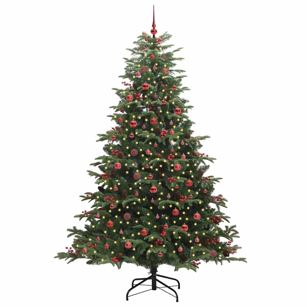 Kunstkerstboom Groen 240 cm PVC en Metaal en Plastic