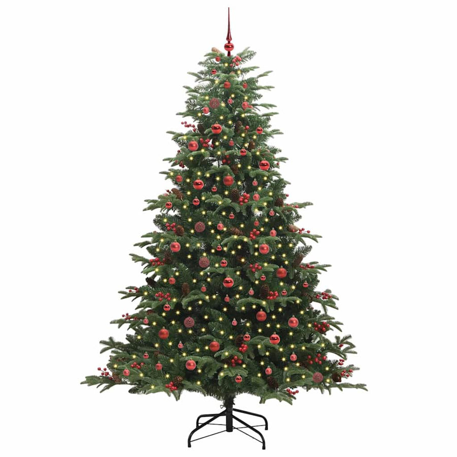 Kunstkerstboom Groen 240 cm PVC en Metaal en Plastic