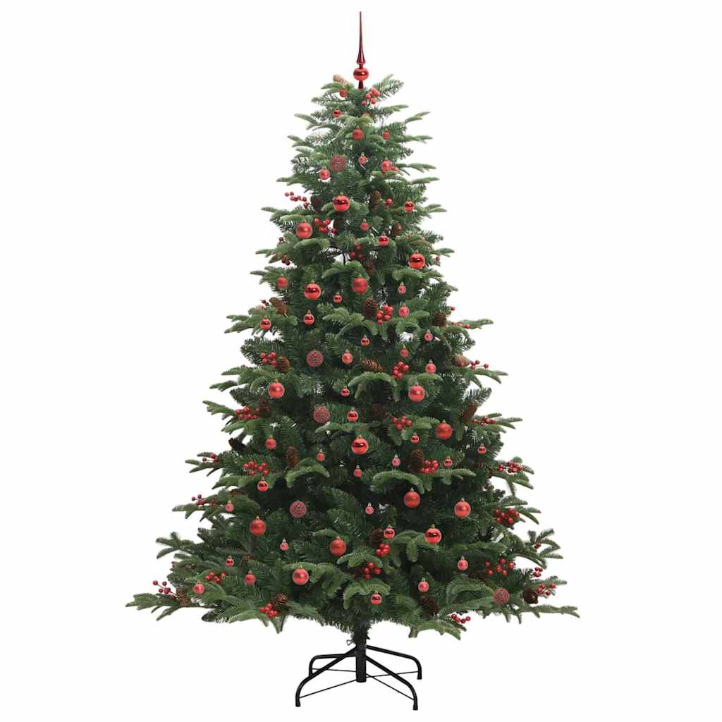Kunstkerstboom Groen 240 cm PVC en Metaal en Plastic