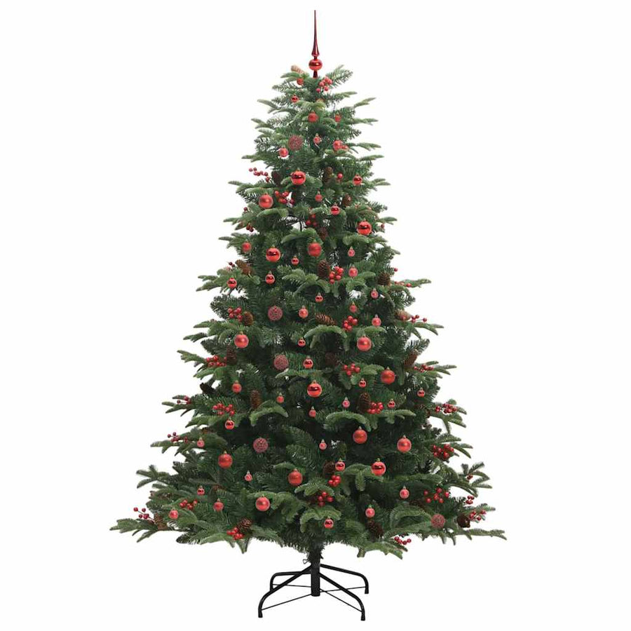 Kunstkerstboom Groen 240 cm PVC en Metaal en Plastic
