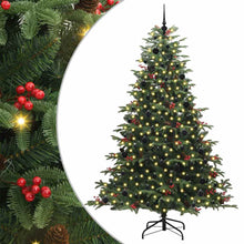 Kunstkerstboom Groen 240 cm PVC en Metaal en Plastic