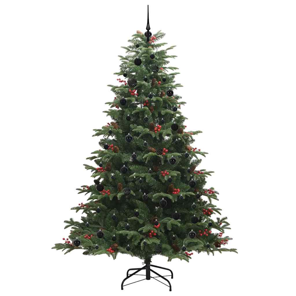 Kunstkerstboom Groen 240 cm PVC en Metaal en Plastic