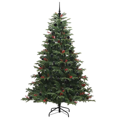 Kunstkerstboom Groen 240 cm PVC en Metaal en Plastic