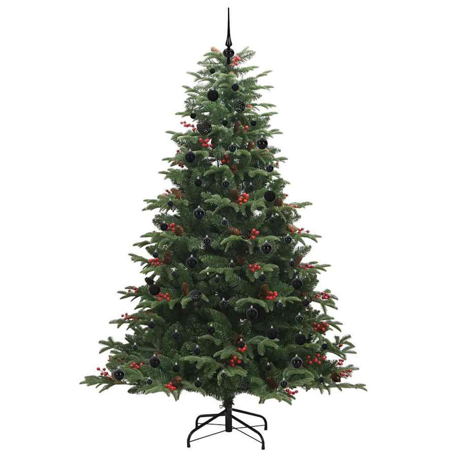 Kunstkerstboom Groen 240 cm PVC en Metaal en Plastic