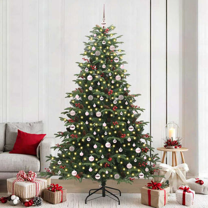 Kunstkerstboom Groen 240 cm PVC en Metaal en Plastic