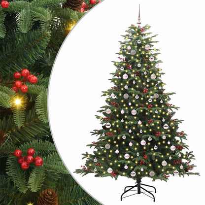 Kunstkerstboom Groen 240 cm PVC en Metaal en Plastic