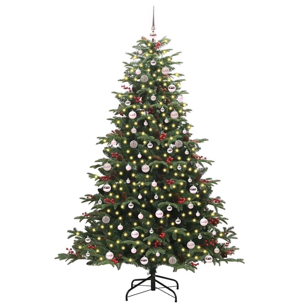Kunstkerstboom Groen 240 cm PVC en Metaal en Plastic
