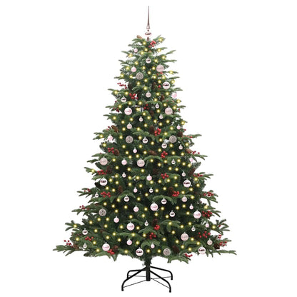 Kunstkerstboom Groen 240 cm PVC en Metaal en Plastic