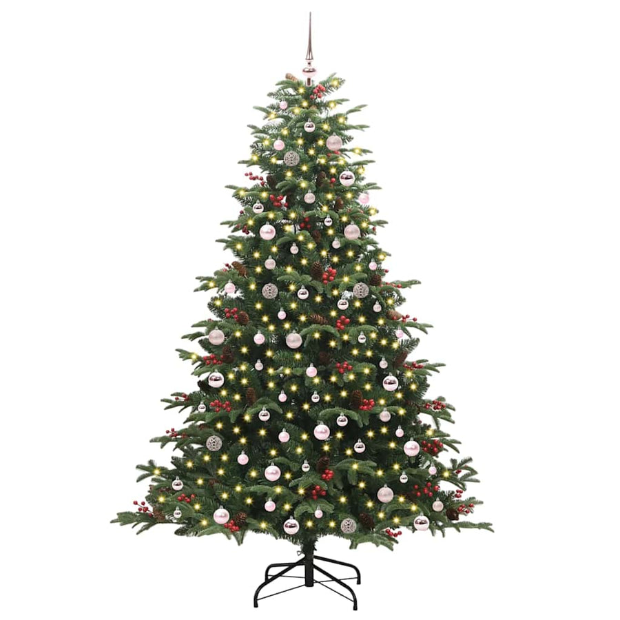 Kunstkerstboom Groen 240 cm PVC en Metaal en Plastic