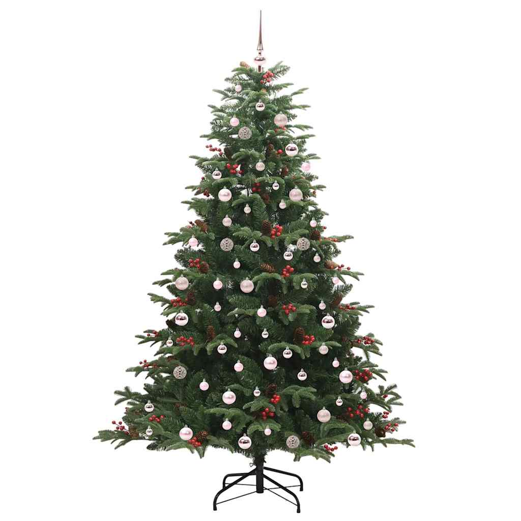 Kunstkerstboom Groen 240 cm PVC en Metaal en Plastic