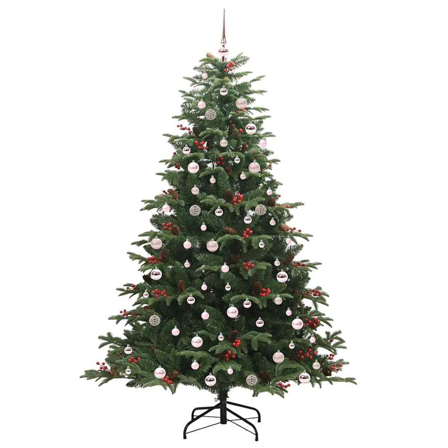 Kunstkerstboom Groen 240 cm PVC en Metaal en Plastic