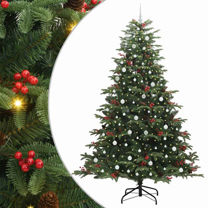 Kunstkerstboom Groen 240 cm PVC en Metaal en Plastic
