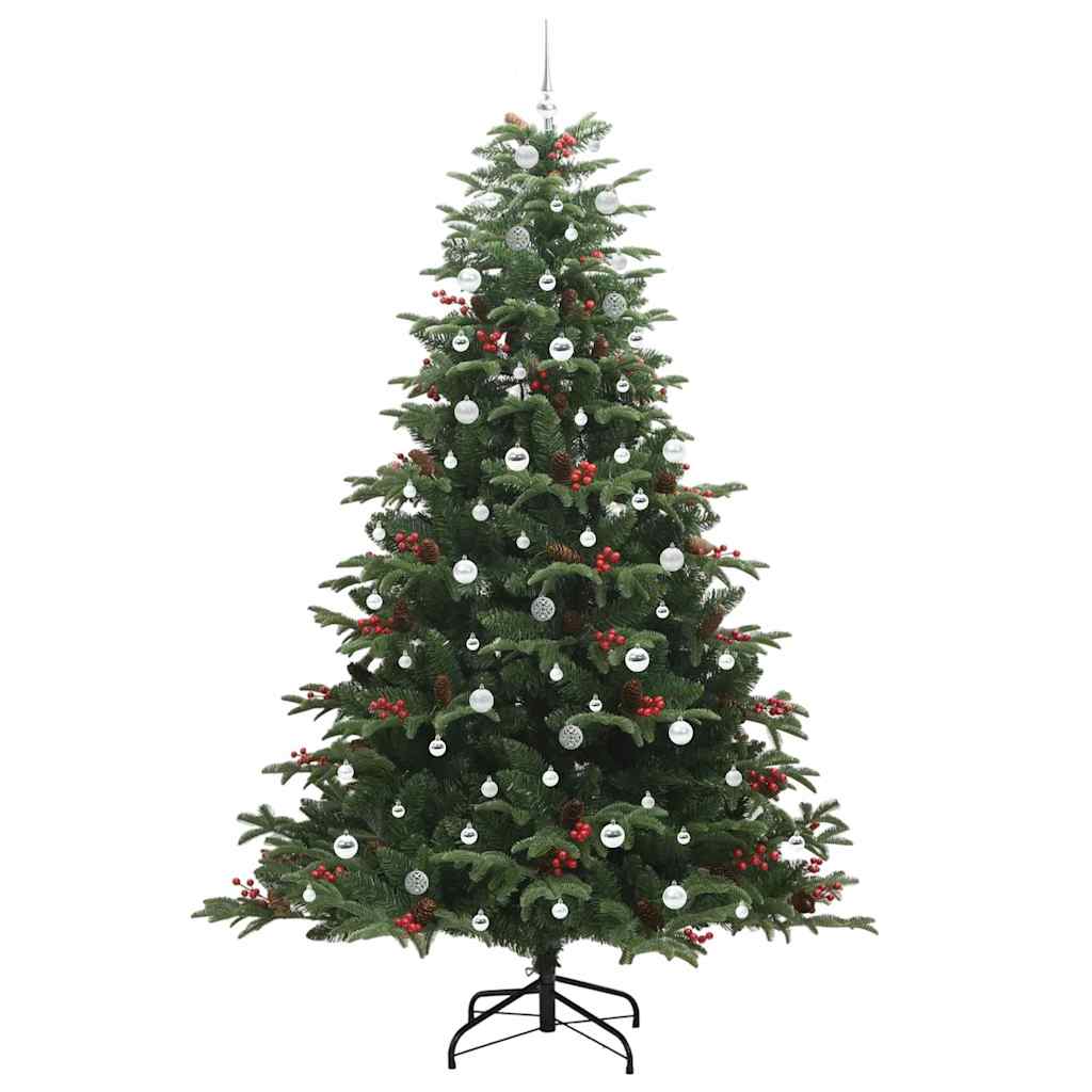 Kunstkerstboom Groen 240 cm PVC en Metaal en Plastic