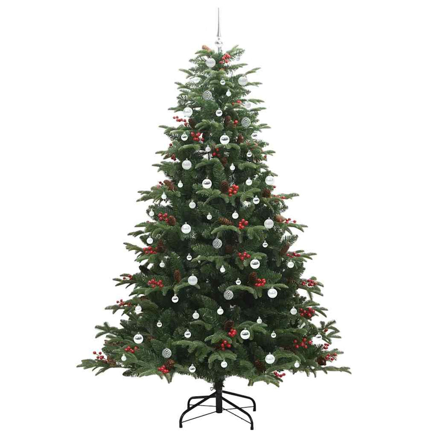 Kunstkerstboom Groen 240 cm PVC en Metaal en Plastic