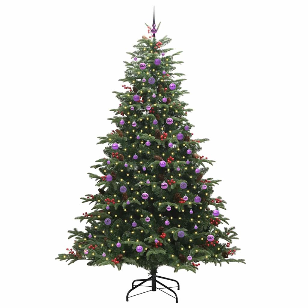 Kunstkerstboom Groen 240 cm PVC en Metaal en Plastic