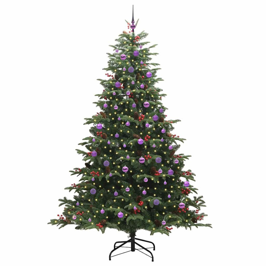 Kunstkerstboom Groen 240 cm PVC en Metaal en Plastic