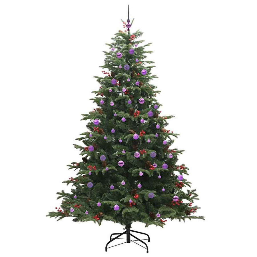 Kunstkerstboom Groen 240 cm PVC en Metaal en Plastic